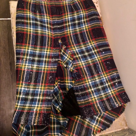 MARCO DE VINCENZO Ruffled tartan skirt IT46 US10 - Picture 6 of 11